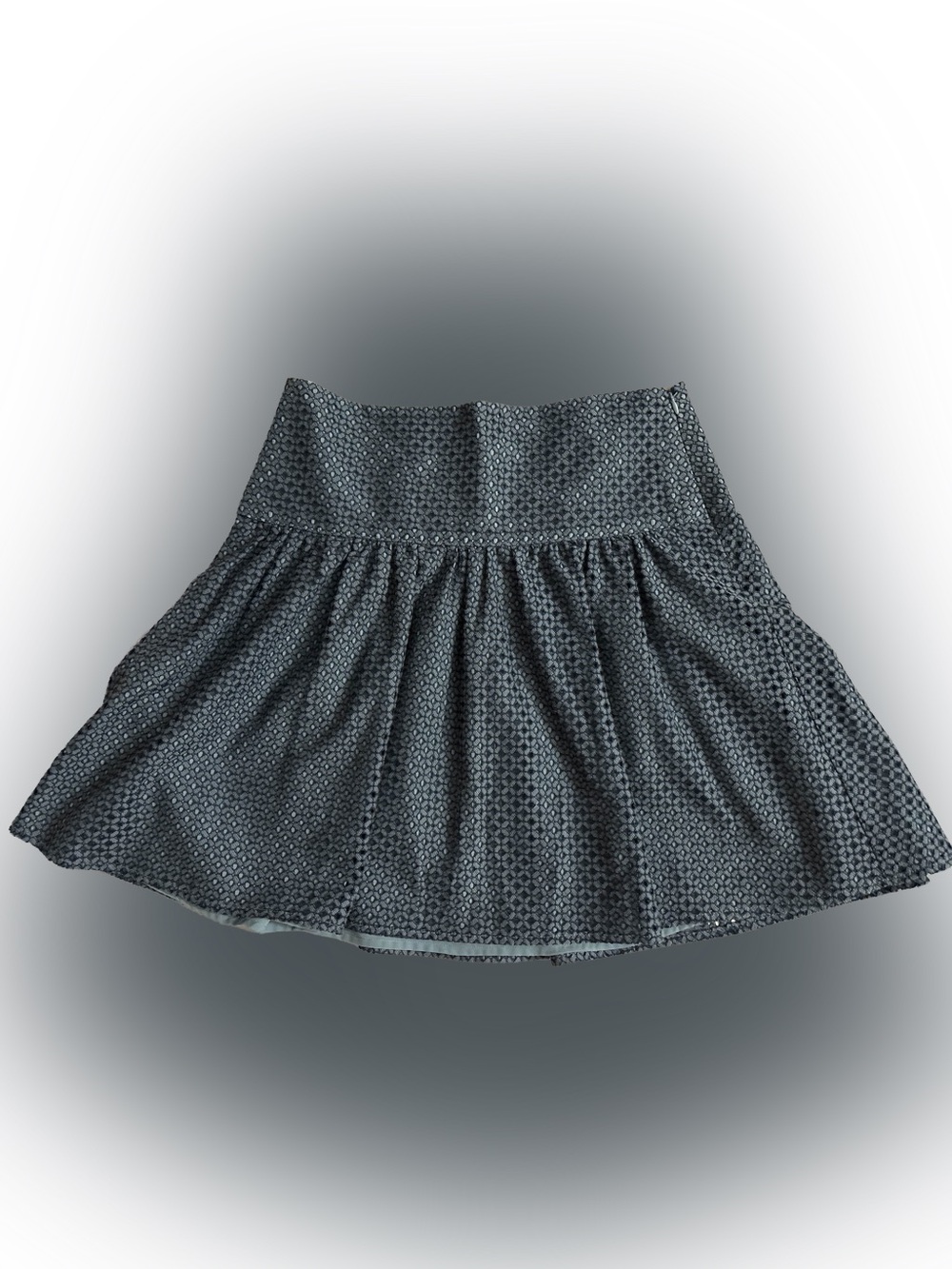 Ann Taylor Black Geometric Circle Skirt